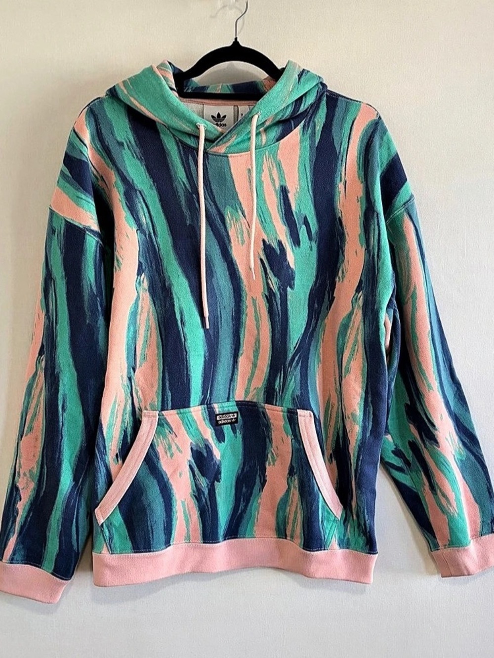 Rare Adidas Originals Hoodie FBLS AOP Men's M Pastel Colors Colorful